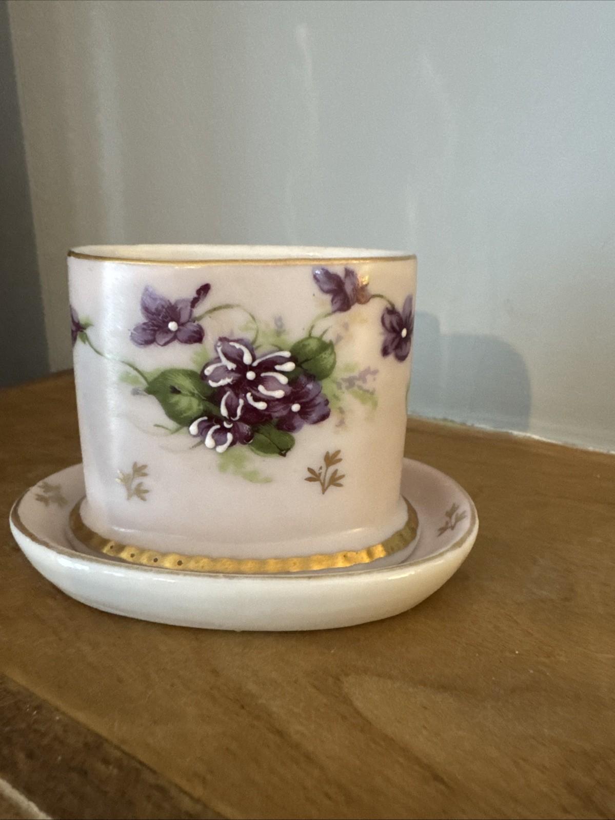 Lefton Handpainted Toothpick Or Cigarette Holder With Matching Tray