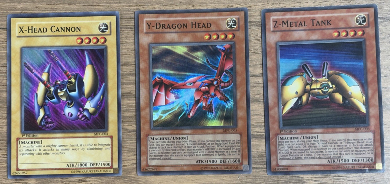 Yu-Gi-Oh X-Head Cannon Y-Dragon Head Z-Metal Tank Magician's Force MFC-004-006