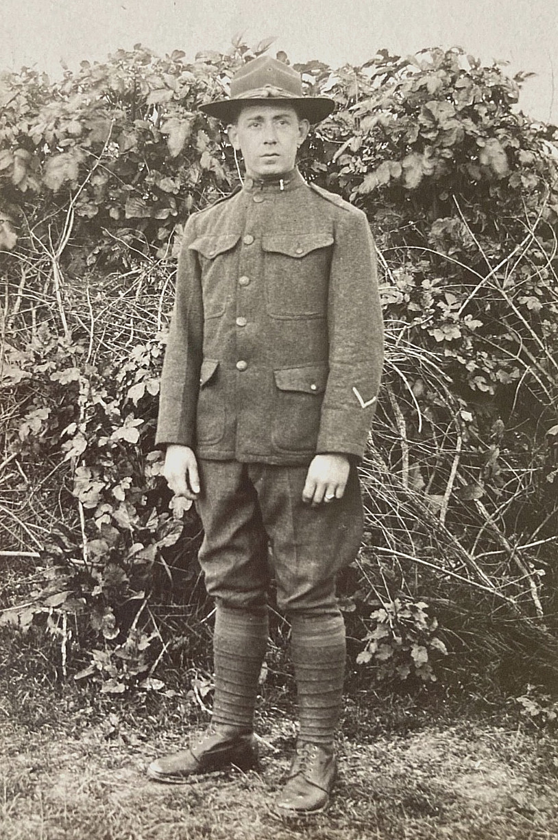 ORIGINAL WW1 U.S. AVIATION SECTION U.S. SIGNAL CORPS AIRMAN 1917 FRANCE PHOTO