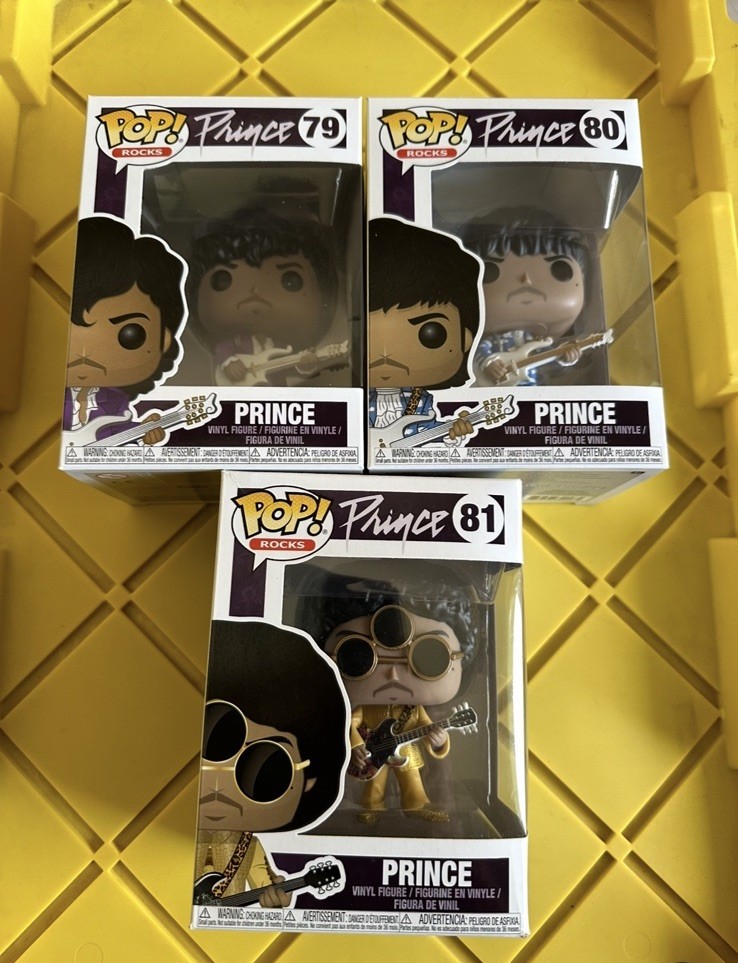 FUNKO POP - PRINCE #79 #80 #81- with Soft Protectors- NEAR MINT