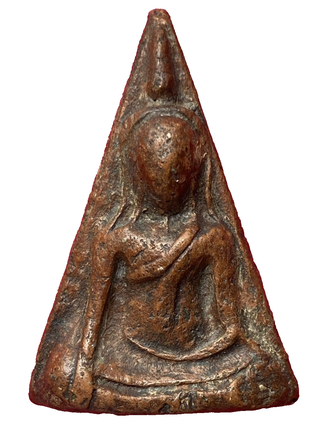 Nang Phaya Khao Khong Thai Buddhist Amulet Terracotta 