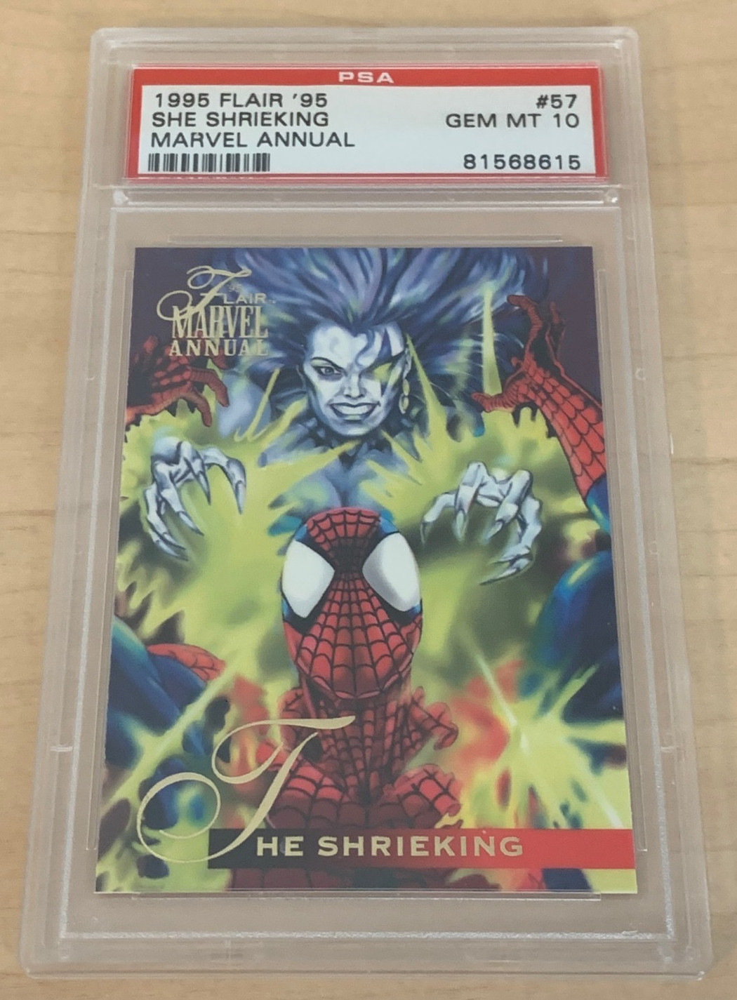 1995 Flair '95 Marvel Annual 💎 The Shrieking 💎 SPIDER-MAN 💎 PSA 10 💎 POP 12