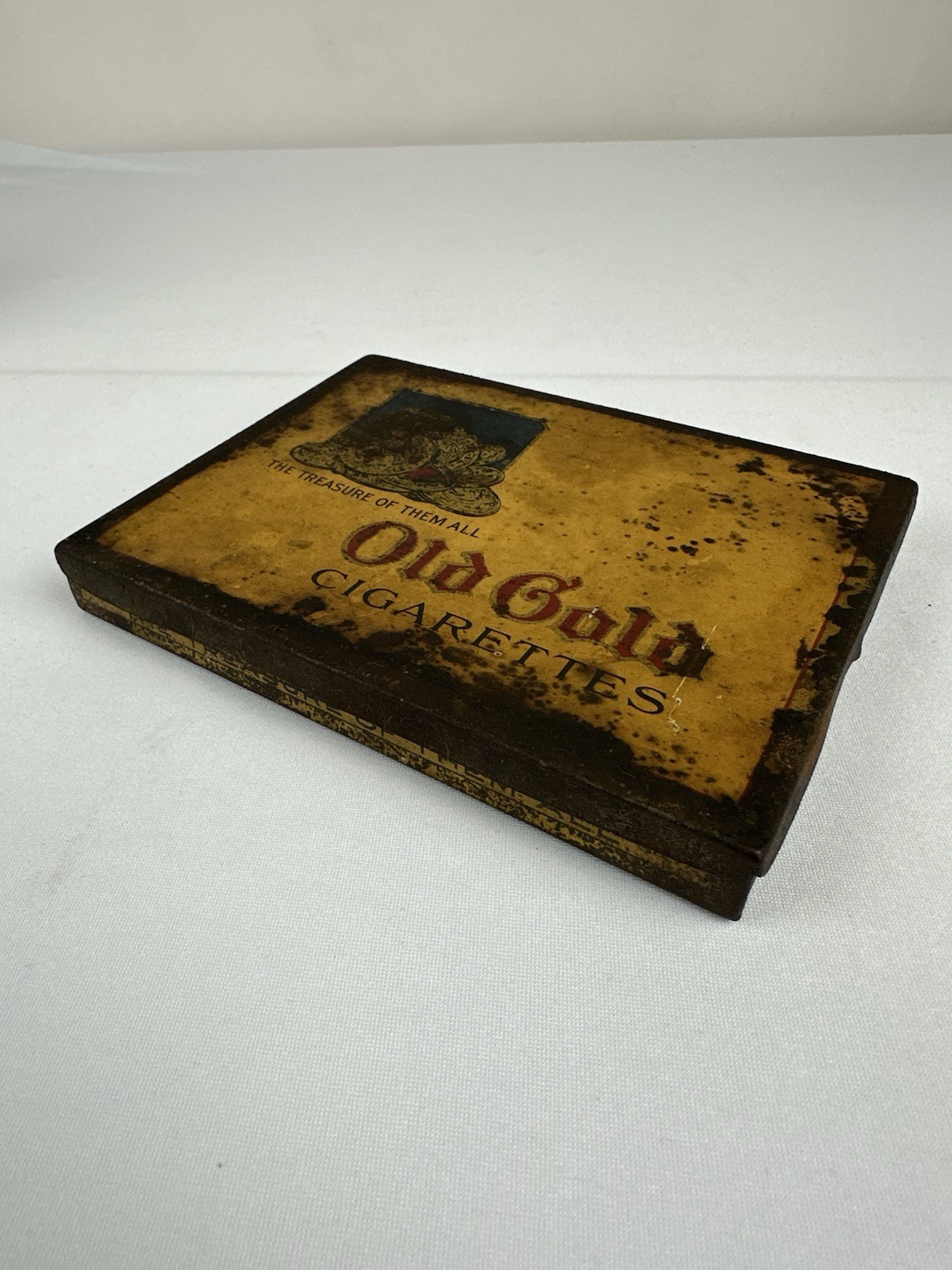 Vintage Old Gold Cigarettes, The Treasure Of Them All, Empty Flat Tin