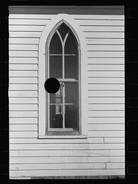 Photo:Gilead Nebraska Church Gothic Window 1900s
