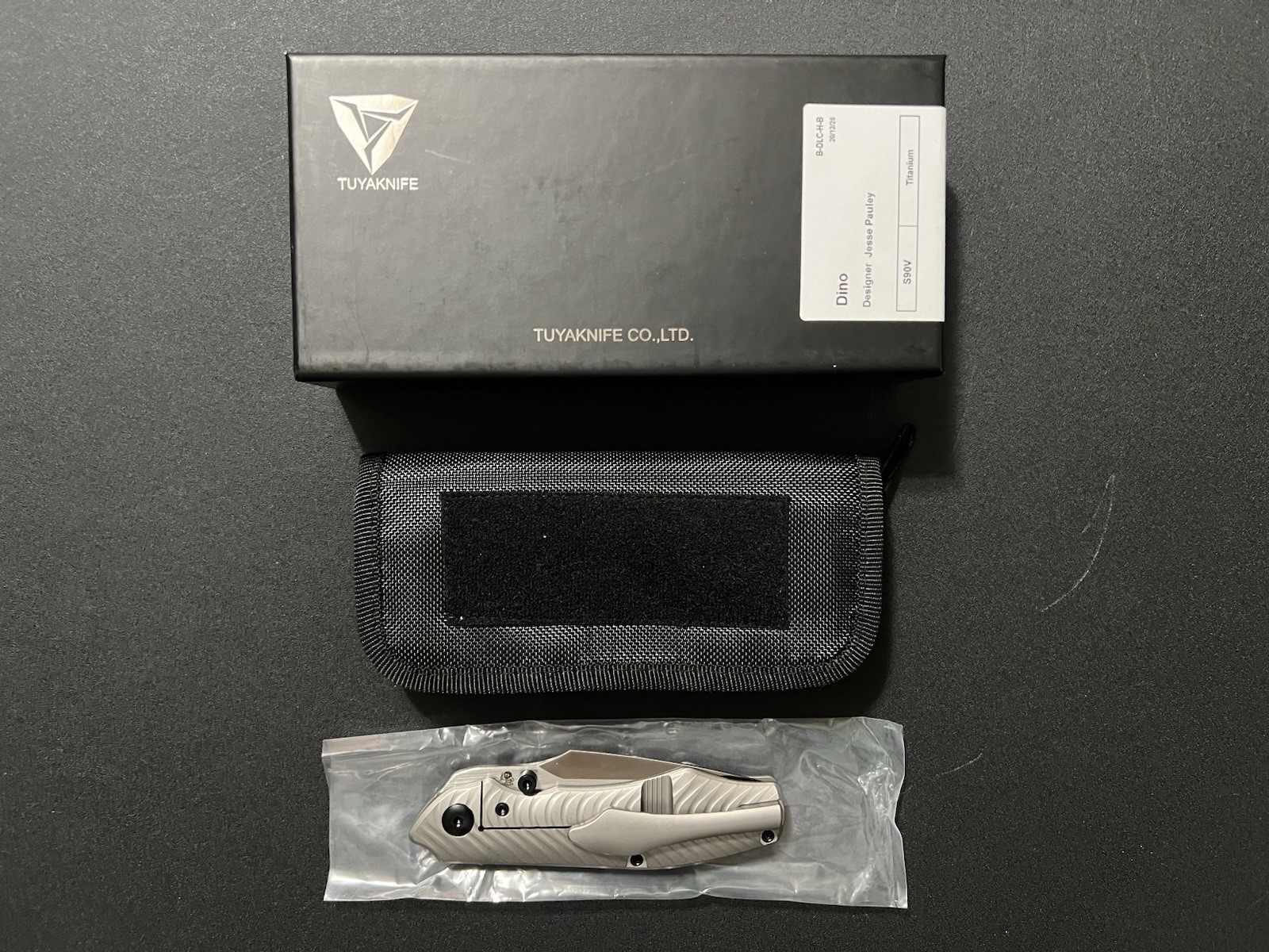 Tuya Knives Dino (Jesse Pauley) B-DLC-H-B S90V & Titanium