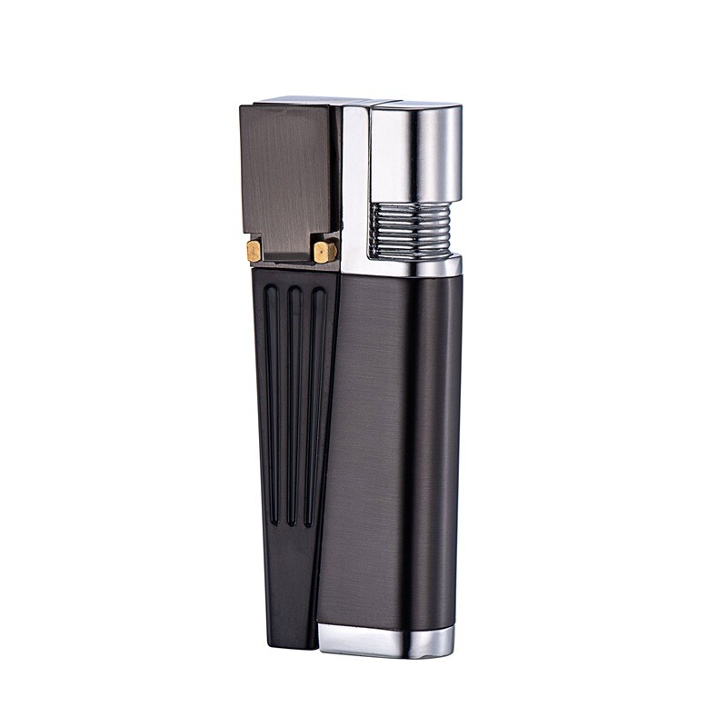 2 in 1 Metal Lighter with Pipe Foldable Portable Lighter Upgrade Hitter Lighter