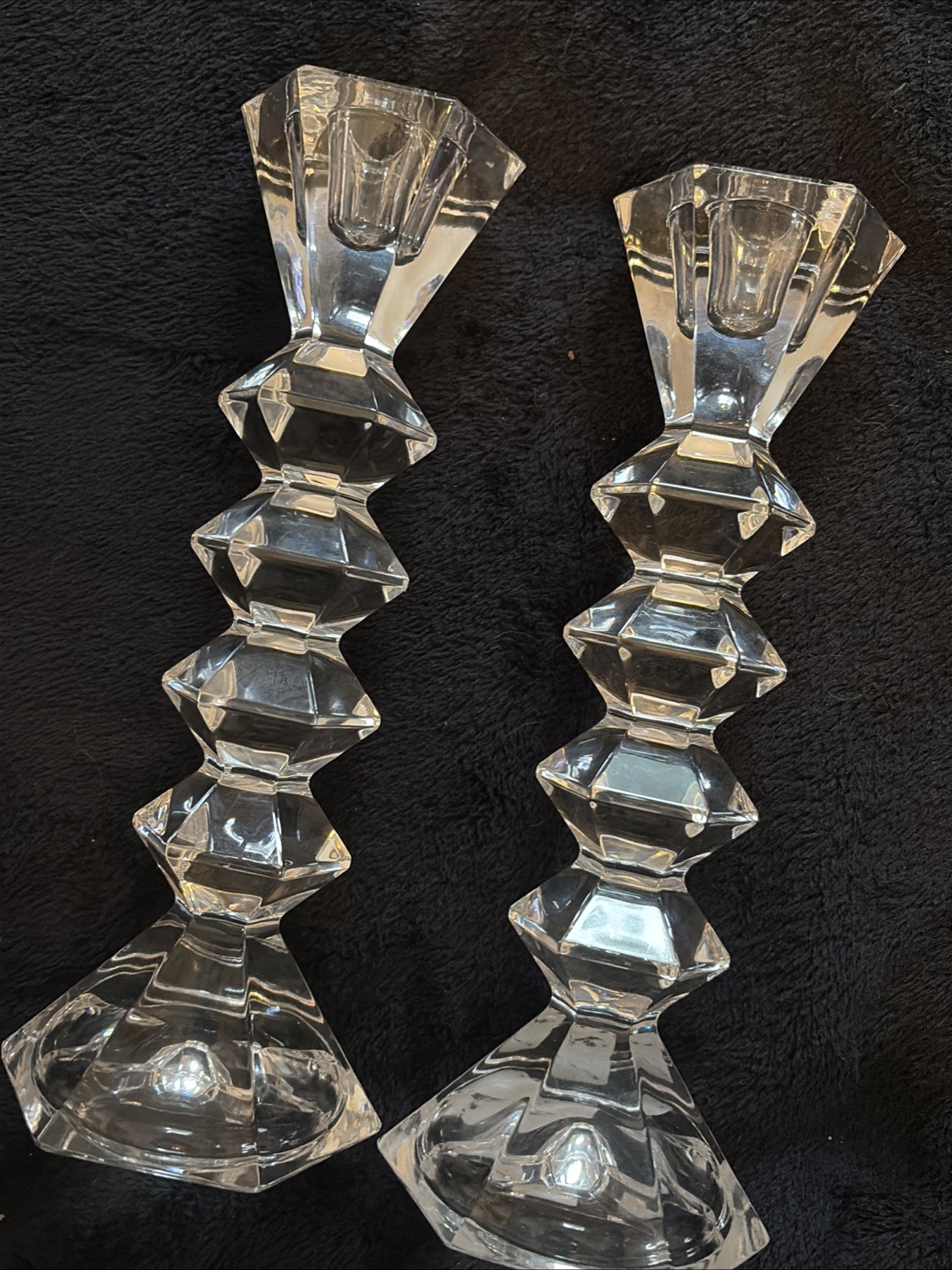 Shannon Irish Crystal 10-inch Candlestick Pair 24% Lead Crystal