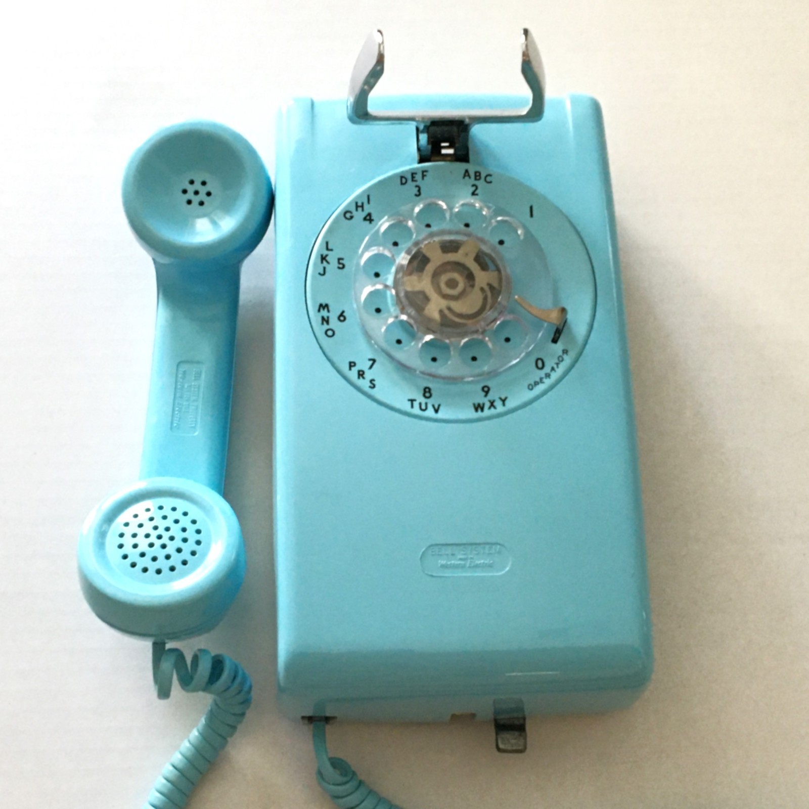 Vintage Blue Bell System Rotary Wall Mount Telephone Western Electric MCM