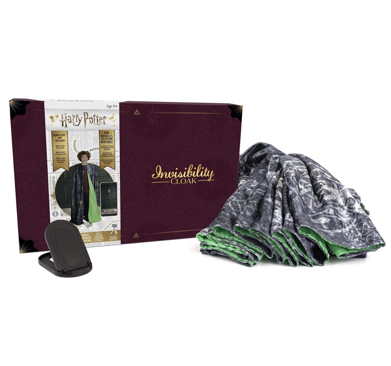 Harry Potter Deluxe Invisibility Cloak Toy with Phone Stand and App