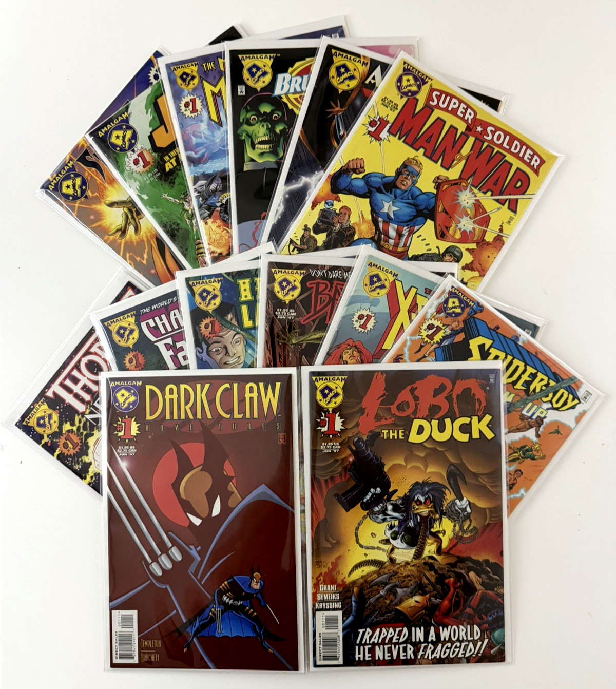 Amalgam Comics 14 Book Lot Dark Claw Lobo The Duck Mostly VF