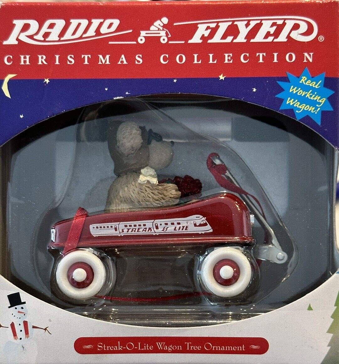 Radio Flyer Wagon 1998 Classic Model 108 Christmas Collection Ornament Streak