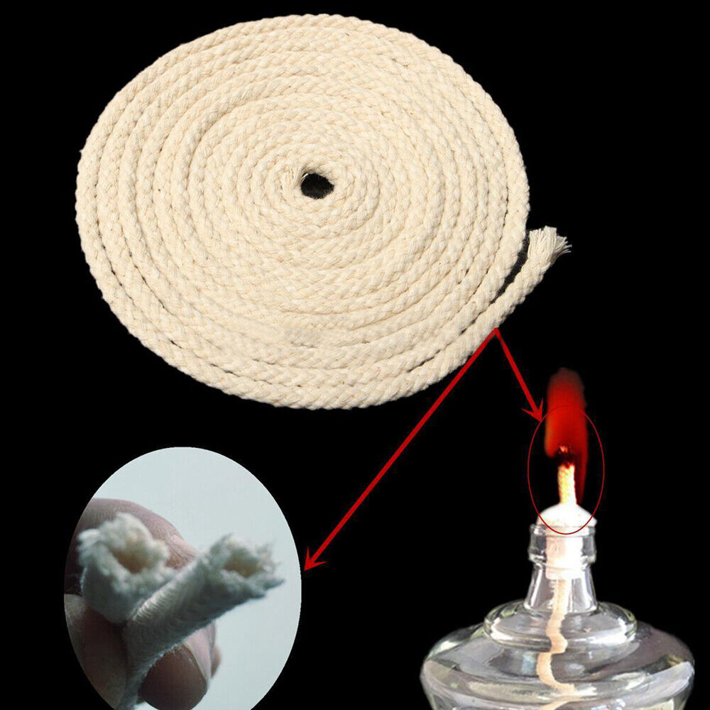 US 3/16 Inch Round Cotton Wick 10ft for Kerosene Oil Alcohol Lamp Garde BQ