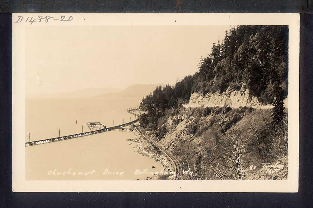 1934 Bellingham WA CHUCKANUT DRIVE Real Photo Postcard RPPC
