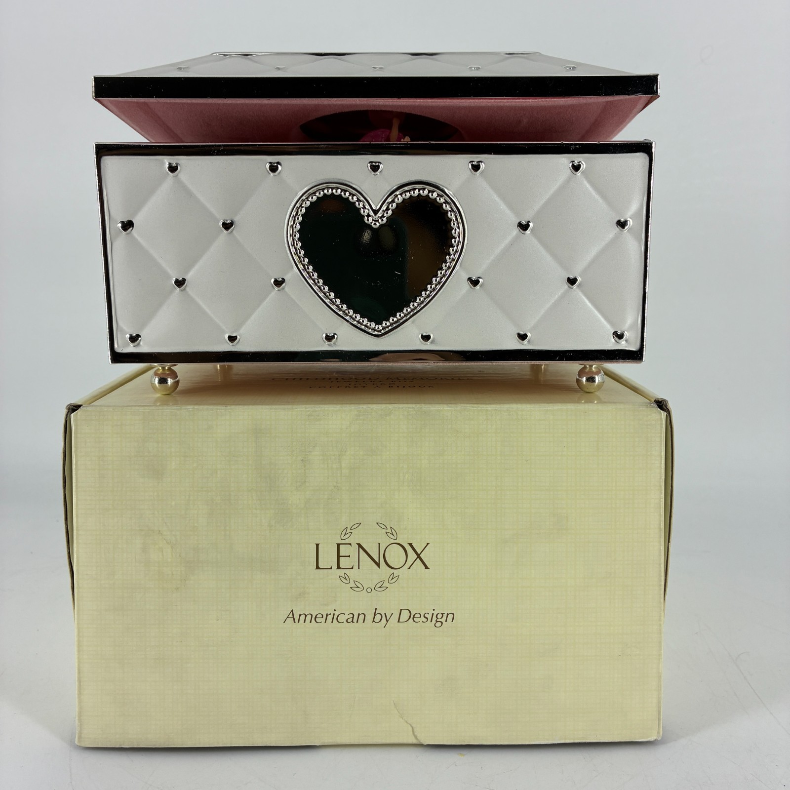 Lenox Childhood Memories Musical Silver Jewelry Box Ballerina in Original Box Lenox Childhood Memories Musical Silver Jewelry Box Ballerina in Original Box