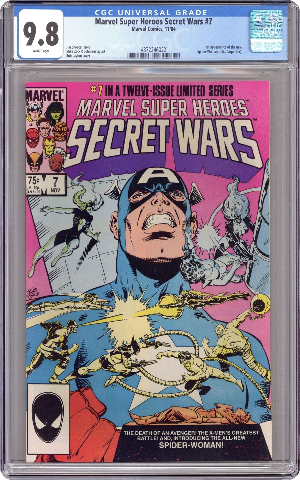 Marvel Super Heroes Secret Wars #7D CGC 9.8 1984 4372246022 1st Spider-Woman II