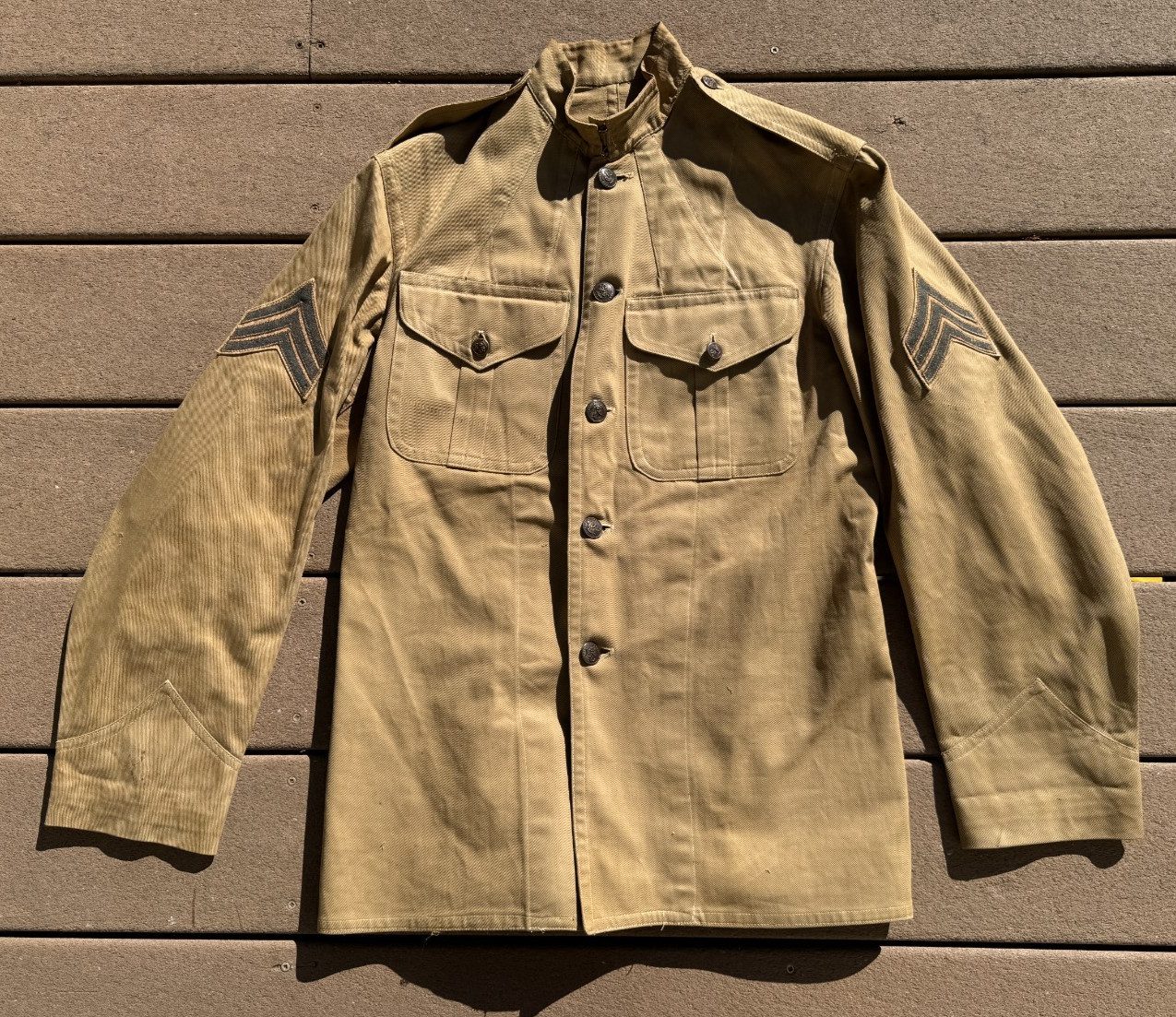 WW1 era USMC Model 1912 Khaki Summer Tunic Jacket US Marine Corps M1912 NAMED