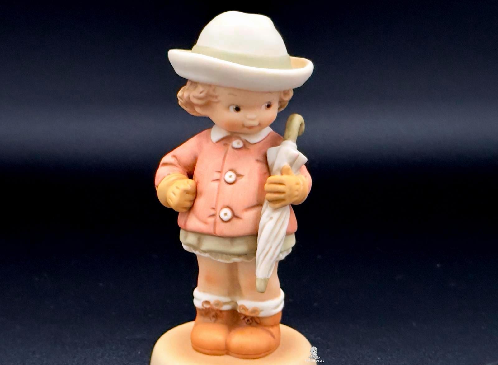 Enesco Memories of Yesterday Figurine – Girl with Umbrella – Vintage Collectible