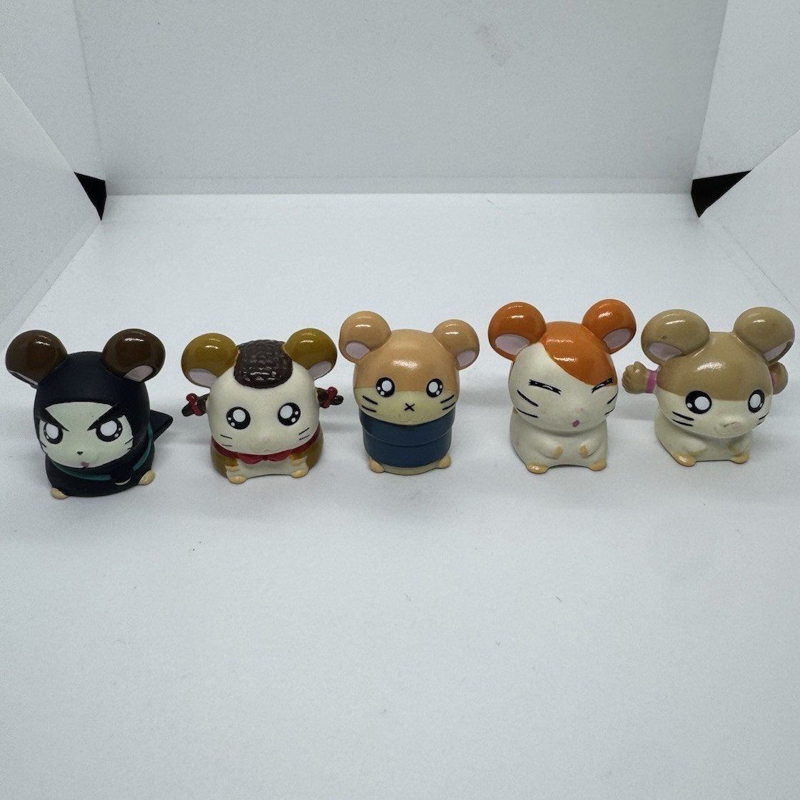 Vintage Hamtaro Finger Puppet 5 Character Lot