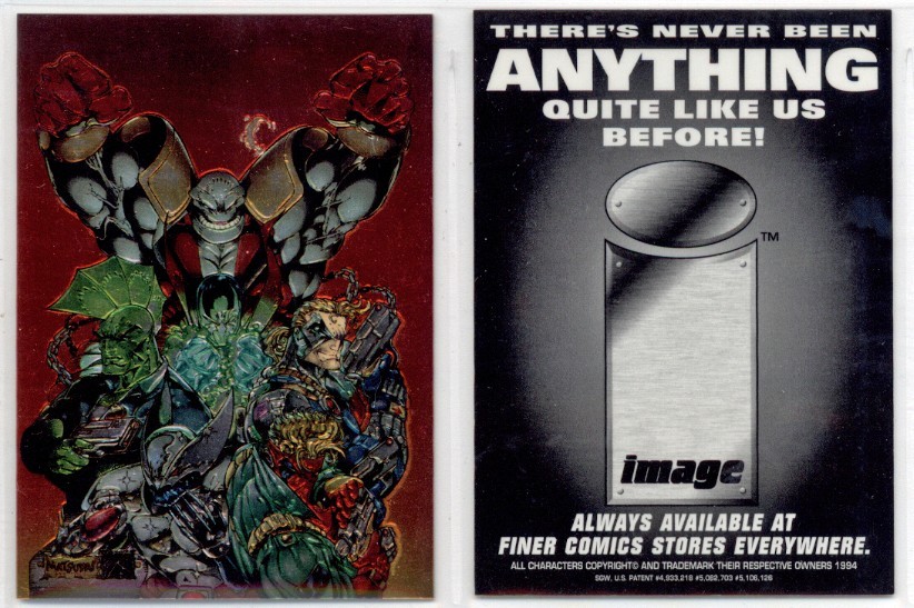 1994 Image Comics - chromium promo card lot - 2 cards