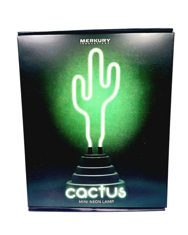 Merkury Innovations - Cactus Mini Neon Lamp - Green Neon Glow - 9.5\