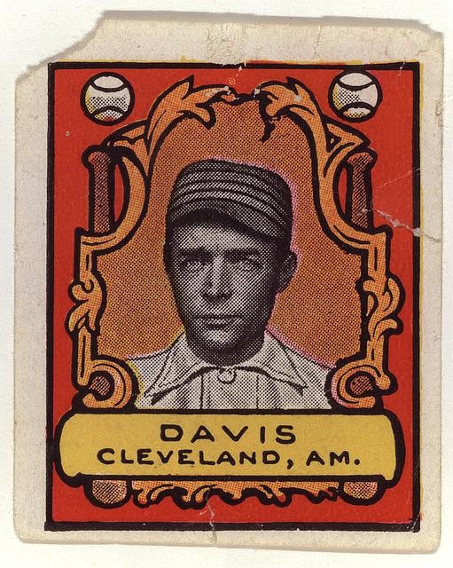 Photo:Davis Cleveland Naps 1911 Baseball Portrait Helmar Stamps