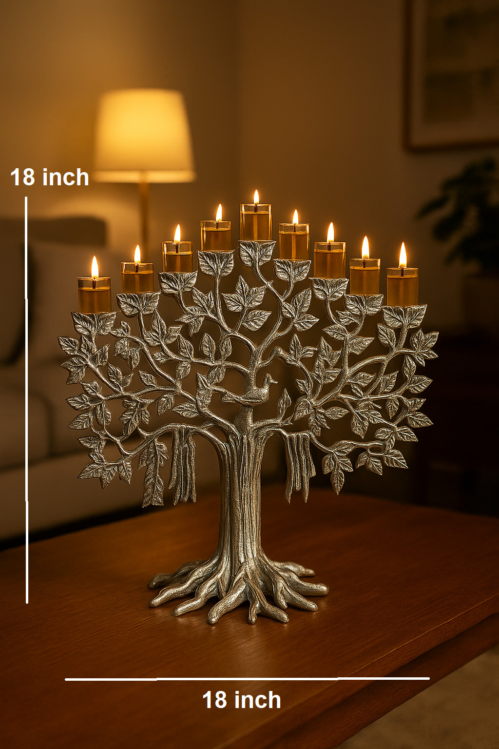 Limited edition tree menorah for hanukkah juadica | big tree menorah height 18\