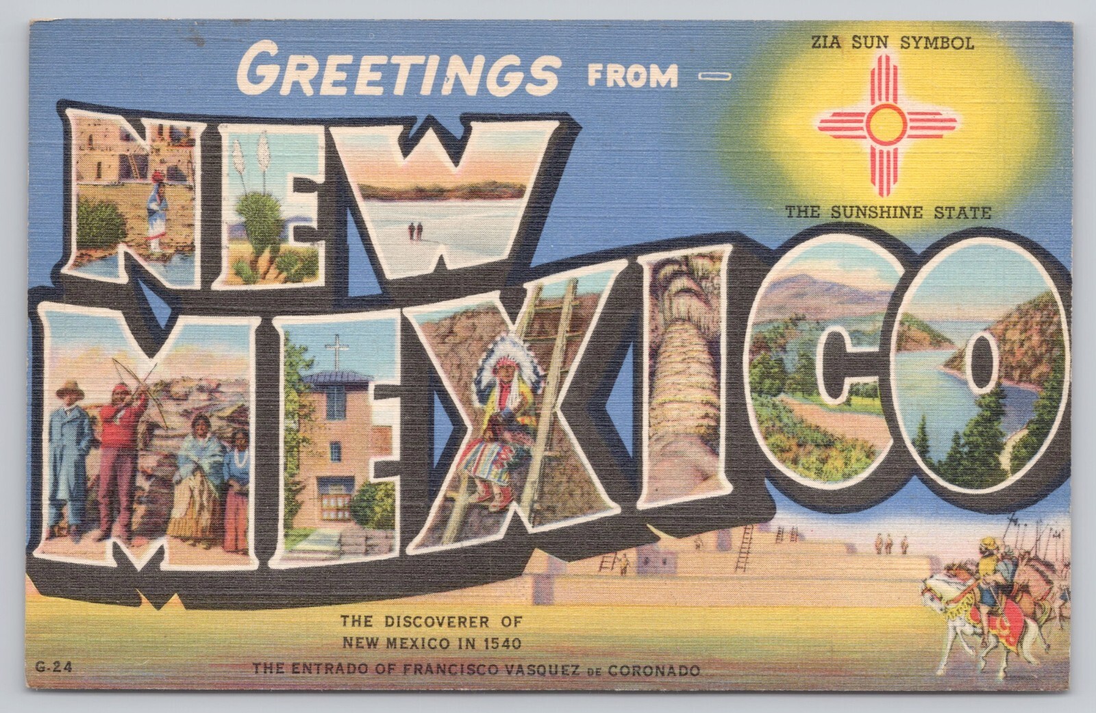 Raton New Mexico, Large Letter Greetings, Vintage Postcard