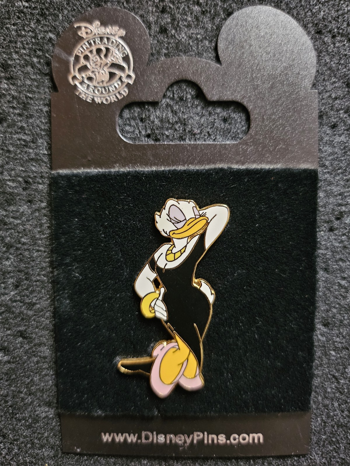 Elegant Daisy Duck In Black Dress Rare 2001 Vintage Disney Pin