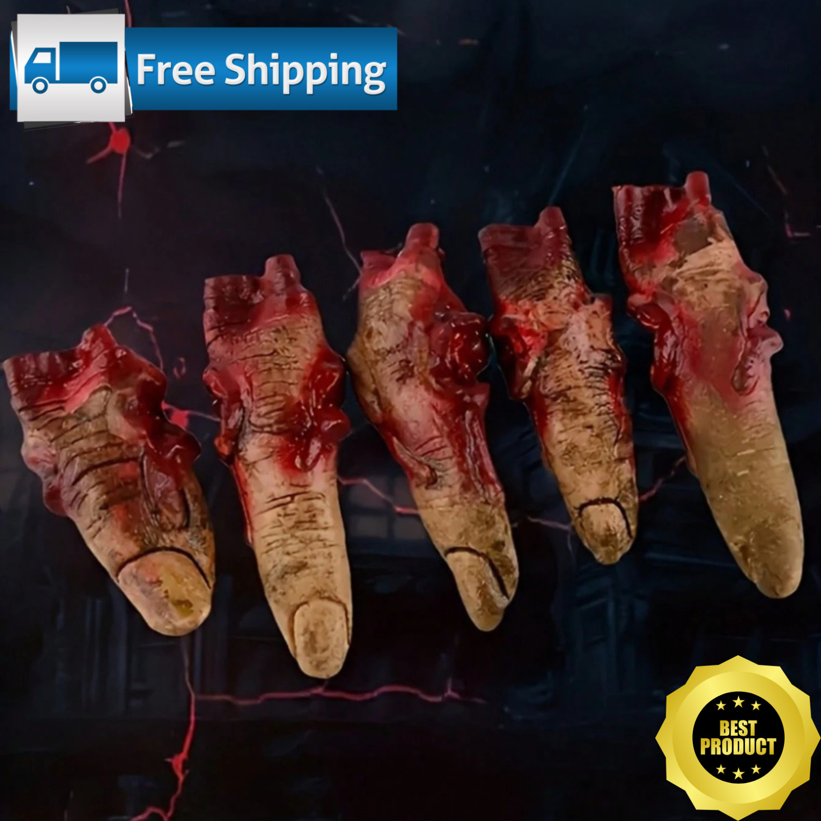 5pcs Bloody Severed Fingers Thumb Halloween Party Decoration Horror Props Zombie 5pcs Bloody Severed Fingers Thumb Halloween Party Decoration Horror Props Zombie