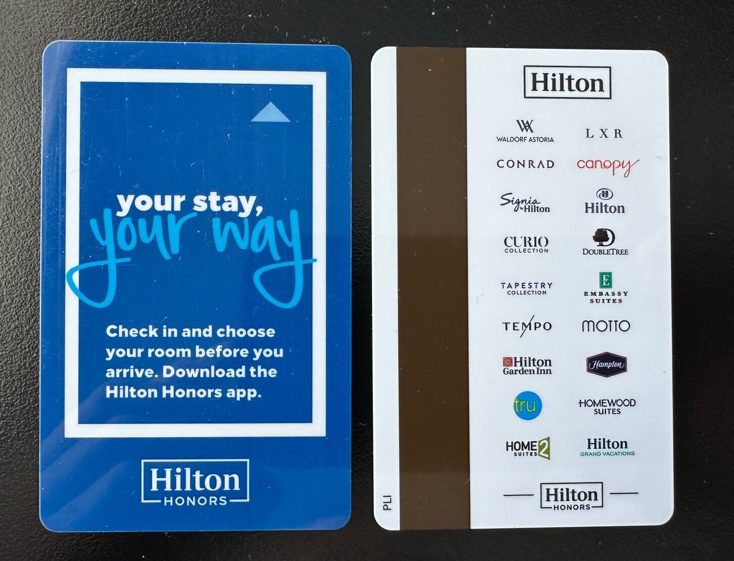 Hilton Hotel KeyCard Blue- Your Stay Your Way Magnetic Key
