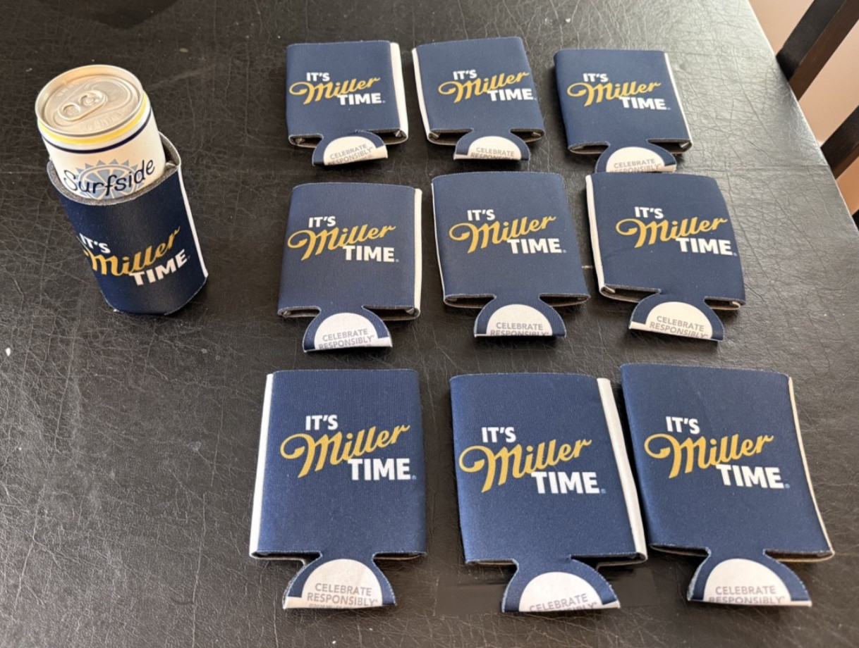 Miller Lite Beer “Cheers to 250 Years America” Koozies for seltzers - Set of 10