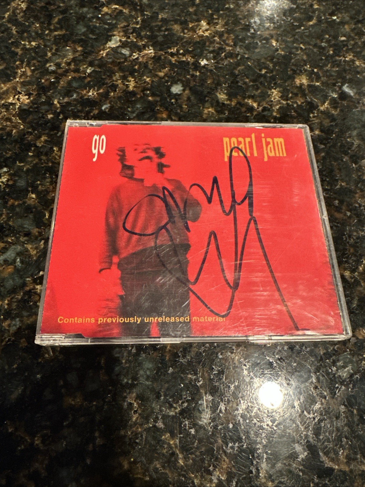 Mike Mccready signed Pearl Jam Autographed CD Or Cover Go Alone Elderly Woman