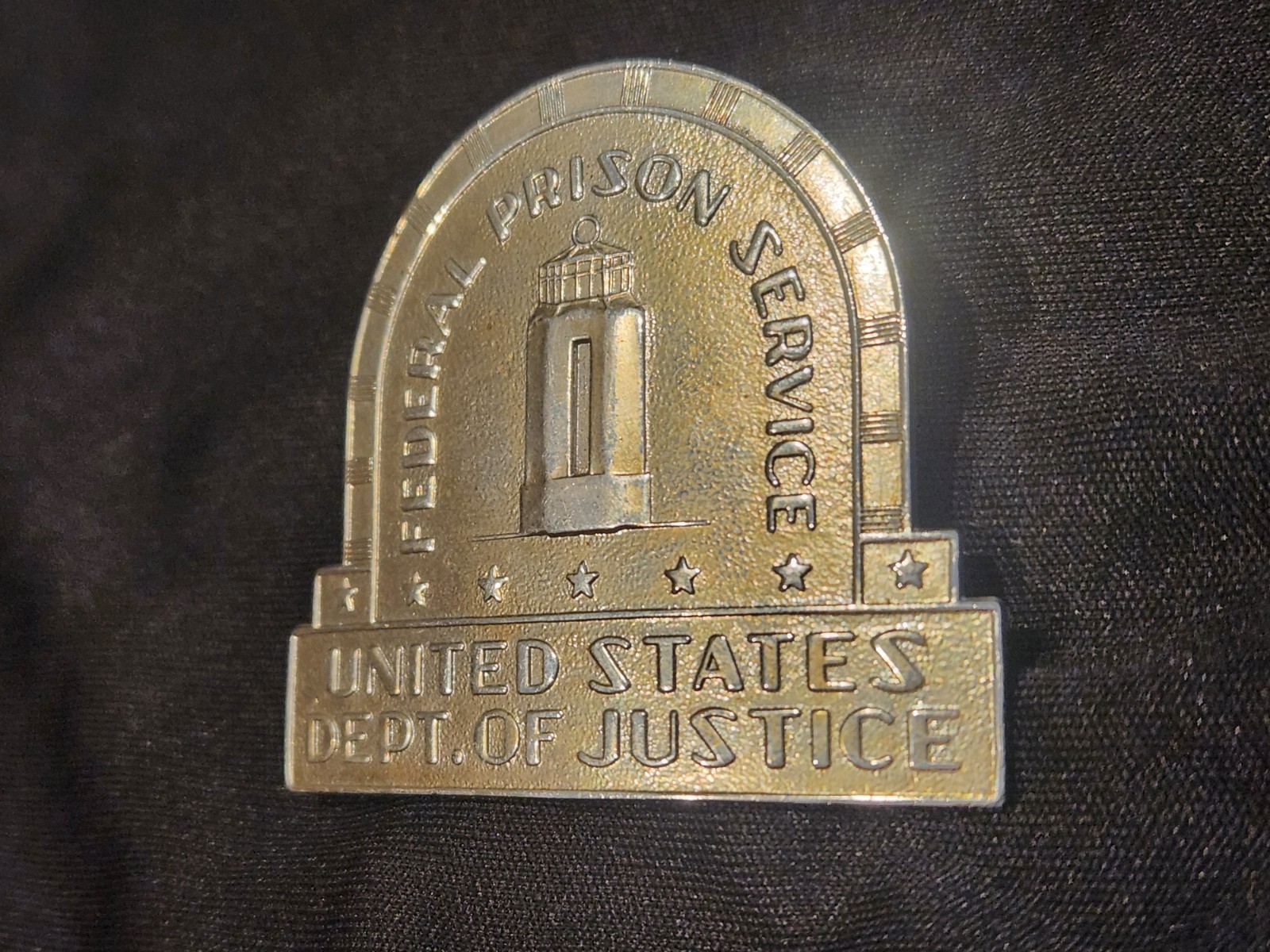 Antique Obsolete United States Federal Prison - Service Cap Badge NY USA