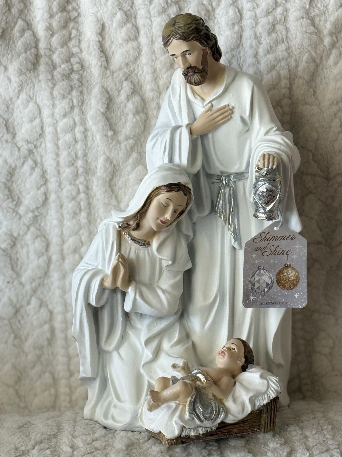 Beautiful Elegant Heirloom Holy Family Nativity Scene Blessed In Rome