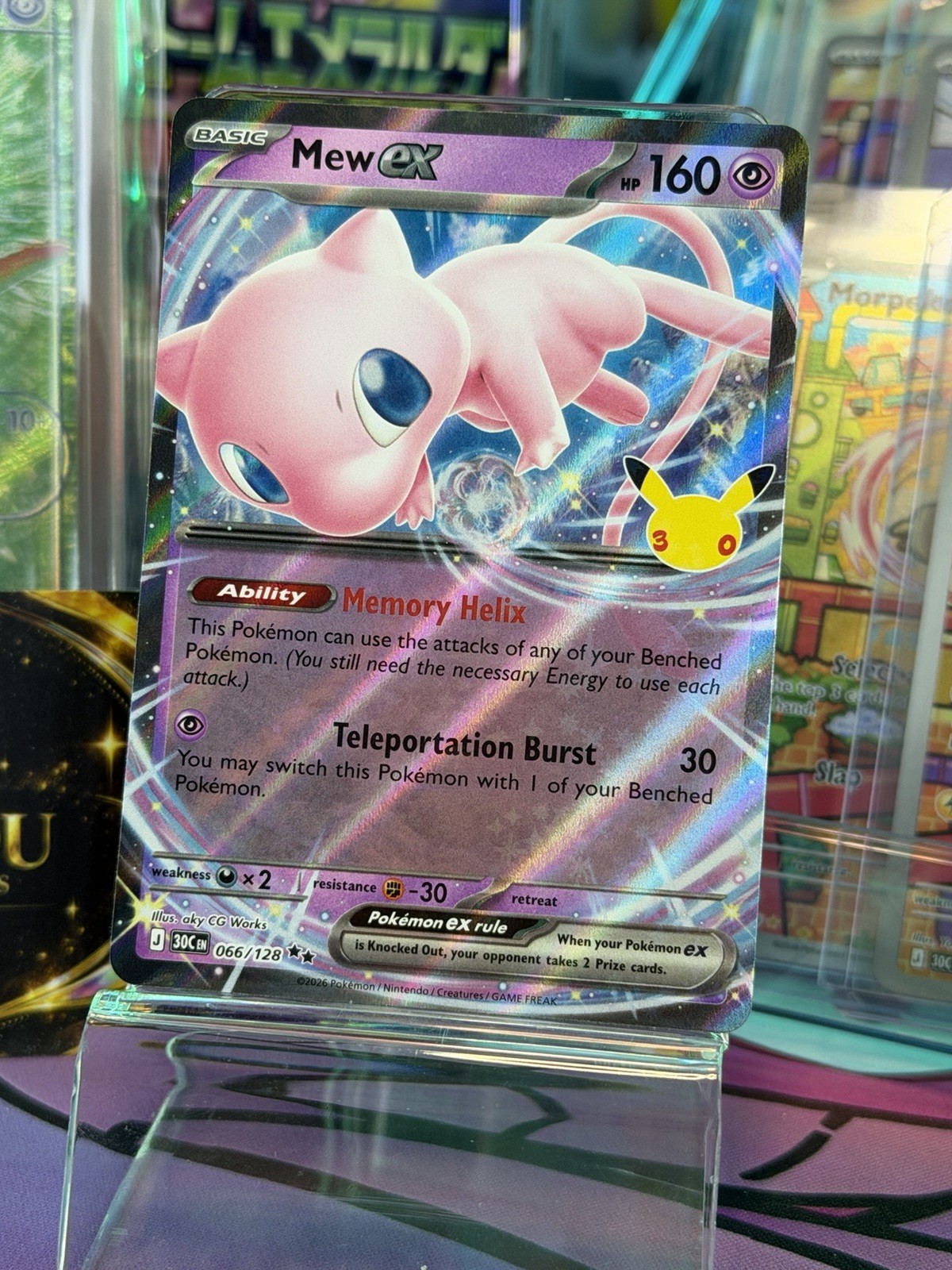 Pokémon TCG - Mew EX 66/128 30th Celebration - Double Rare Holo - Near Mint