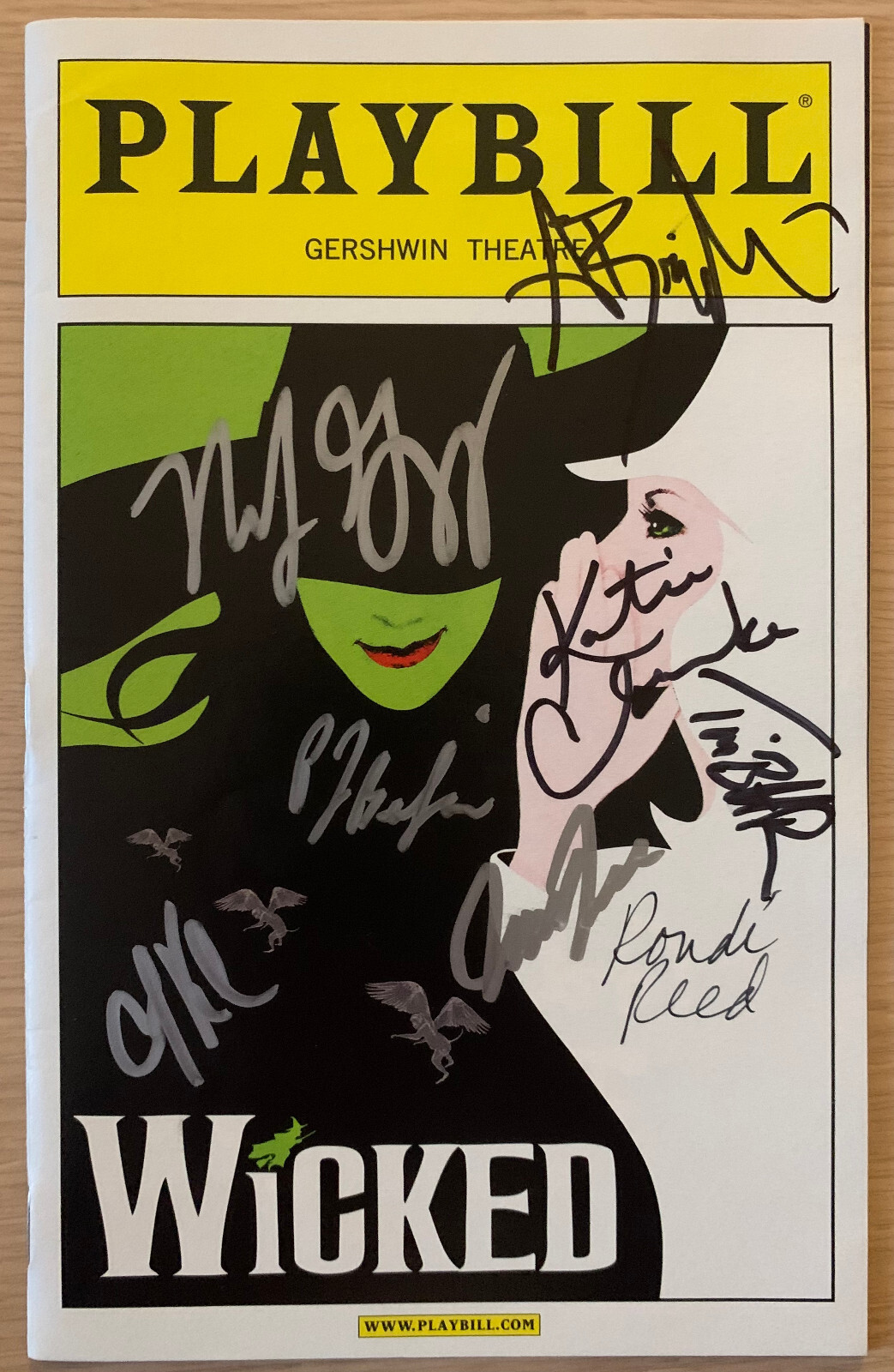 Wicked Playbill - Mandy Gonzalez & Katie Rose Clarke Hand Signed 2010