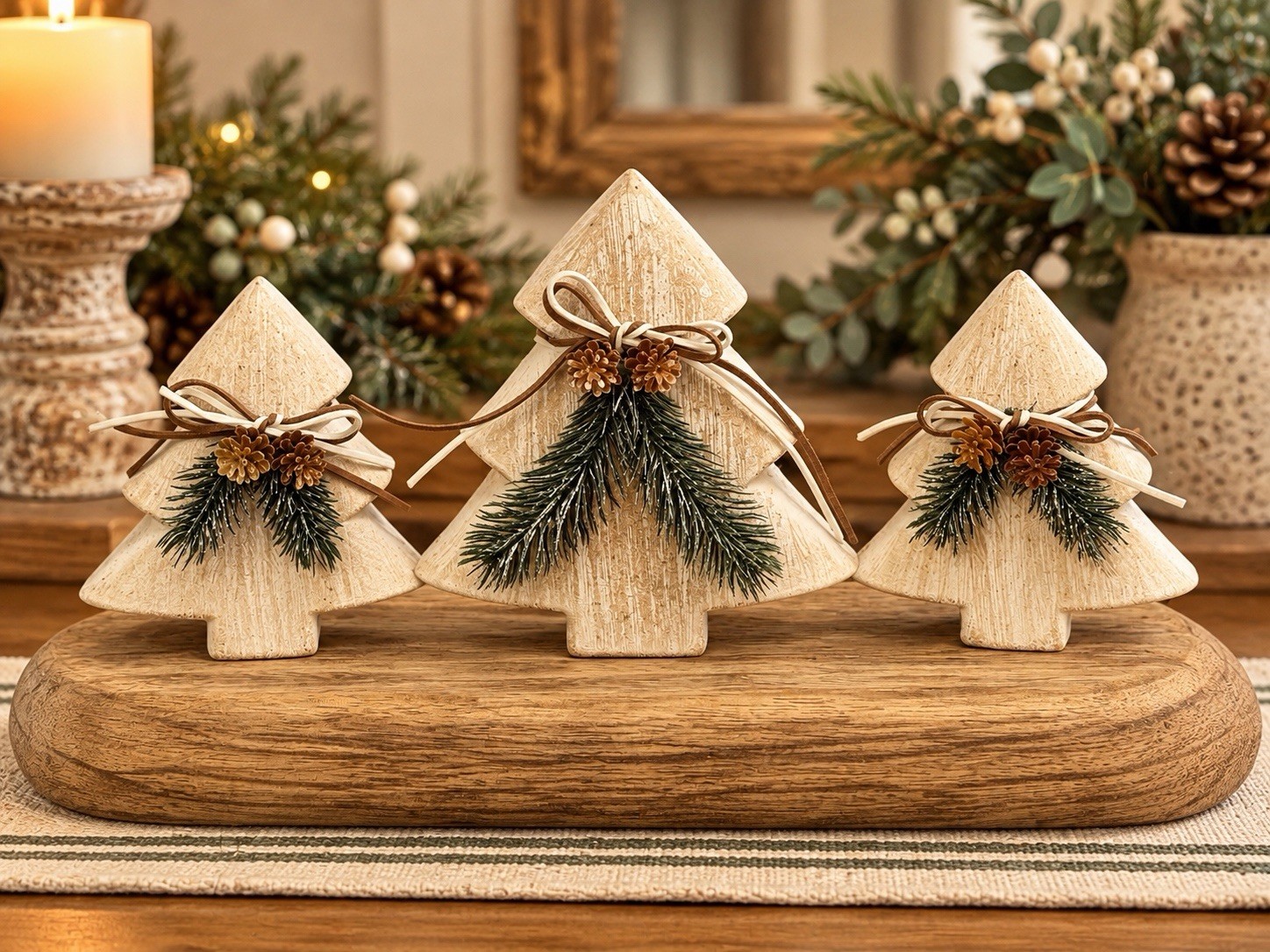 Set Of 3 Carved White Rustic Wooden Christmas Trees Primitive Christmas Decor Set Of 3 Carved White Rustic Wooden Christmas Trees Primitive Christmas Decor