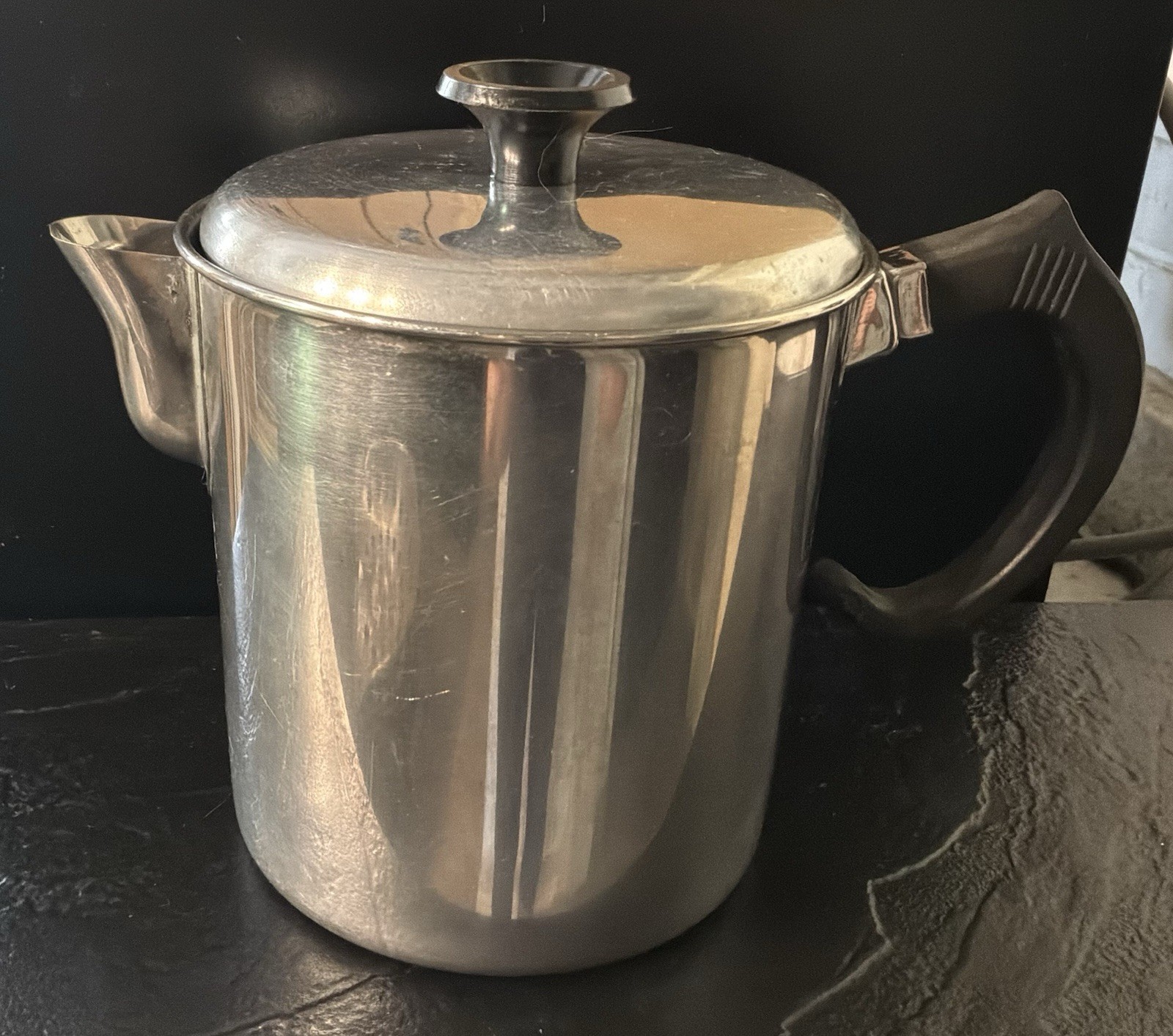Farberware 8-Cup Stainless Steel Coffee Maker Vintage Stove Top Or Camping Use