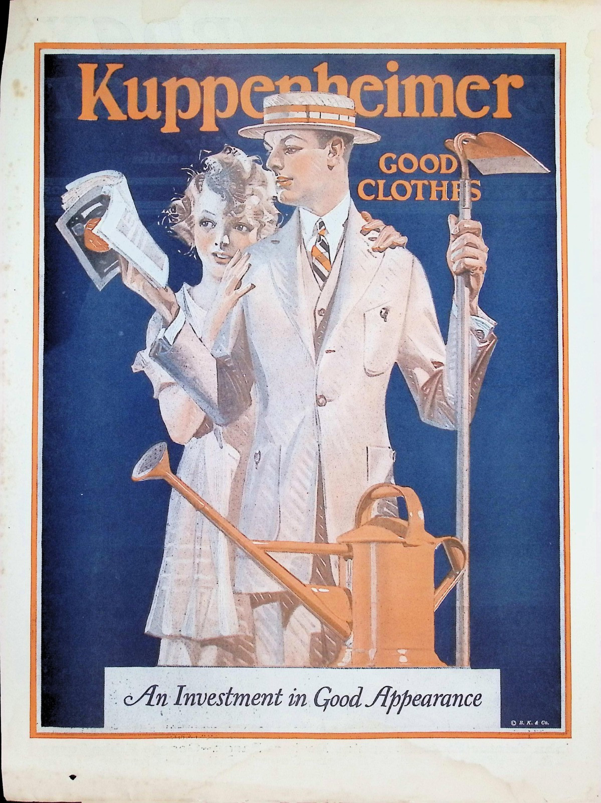 Original 1922 Vintage Print Ad: Kuppenheimer Good Clothes by J.C. Leyendecker