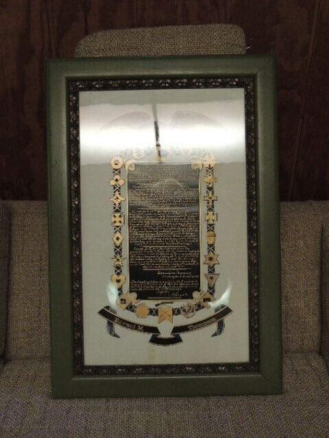 Very Nice Original Framed Ohio Soldiers Record Of Service Helped Capture Morgan