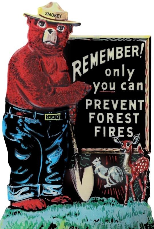 Smokey the Bear Only You Can Prevent Fires NEW Sign 36
