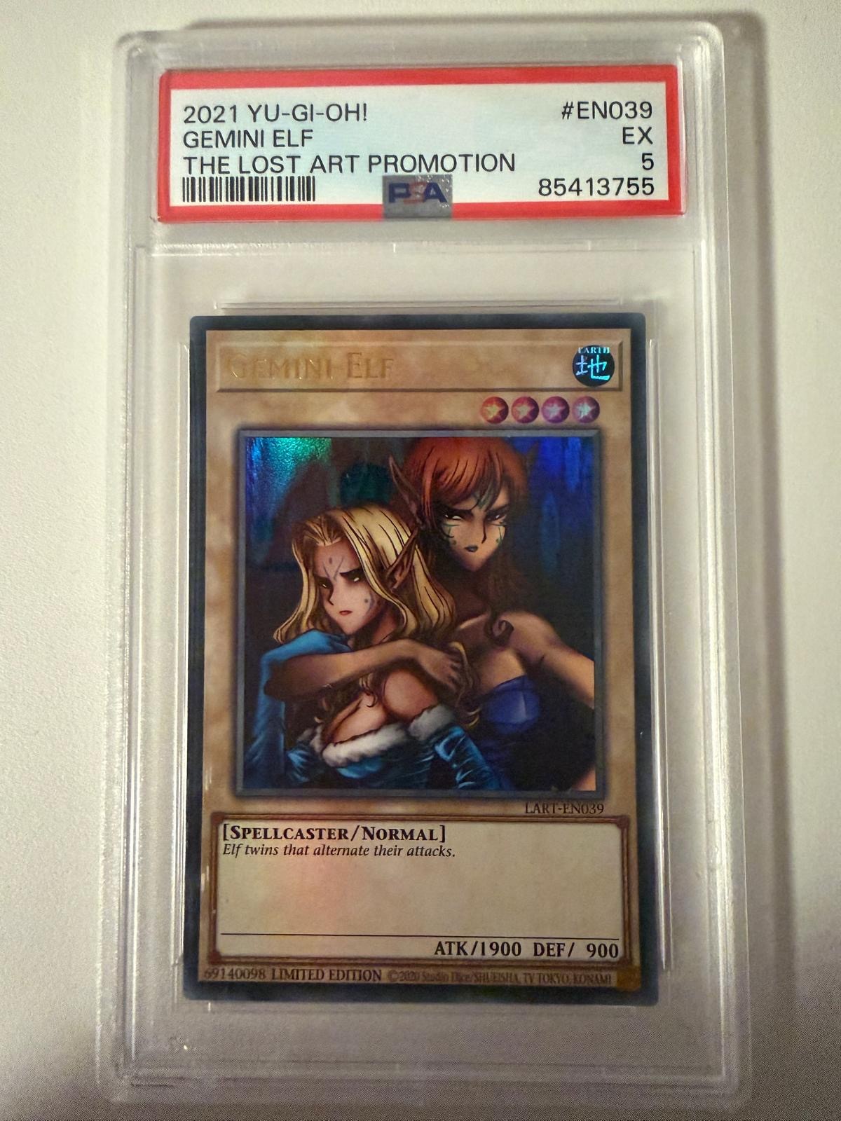 Yu-Gi-Oh The Lost Art Promotion Gemini Elf 2021 Sealed Promo PSA 5 LART-EN039 Yu-Gi-Oh The Lost Art Promotion Gemini Elf 2021 Sealed Promo PSA 5 LART-EN039