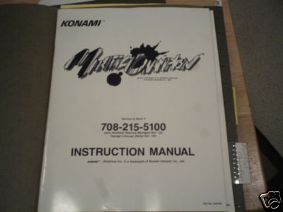 oRIGINAL VINATAGE MARTIAL CHAMPION KONAMI ARCADE video game manual