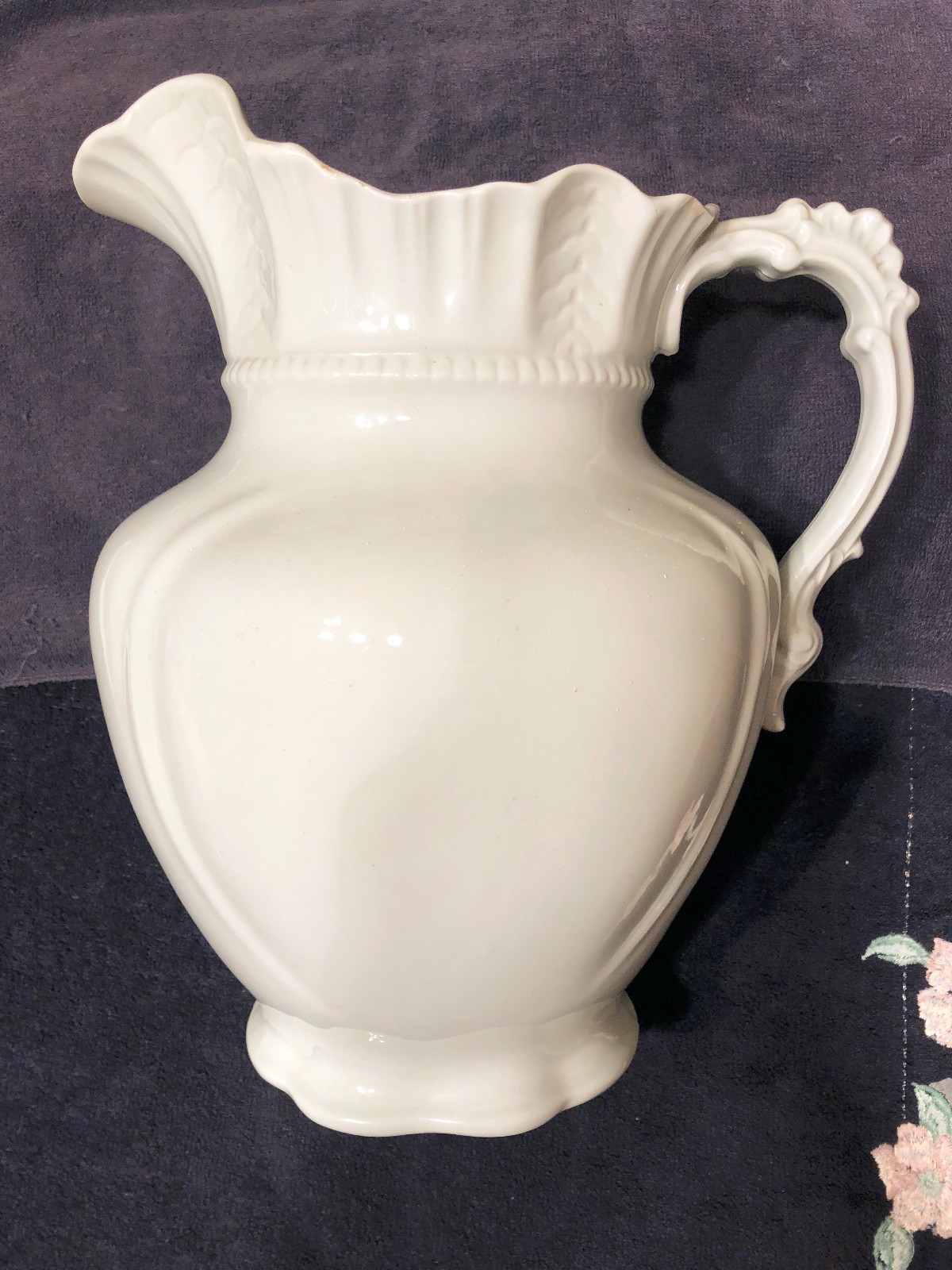Antique Alfred Meakin LTD Royal Ironstone China Pitcher Ewer From Wash Set 12