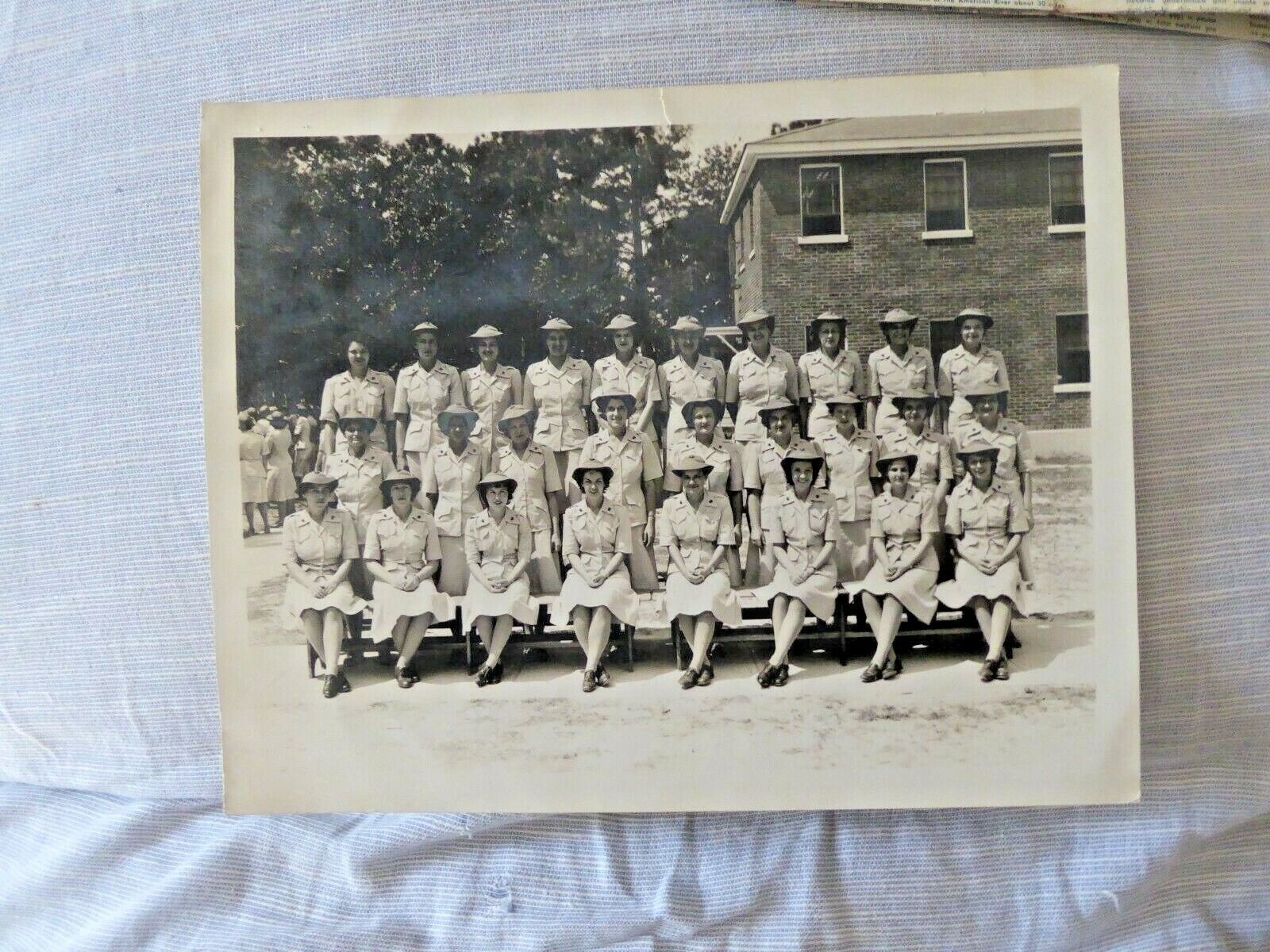  VINTAGE REAL PHOTOGRAPH FEMALE SOLDIERS WITH NAMES JACKSONVILLE NC 1950\'s