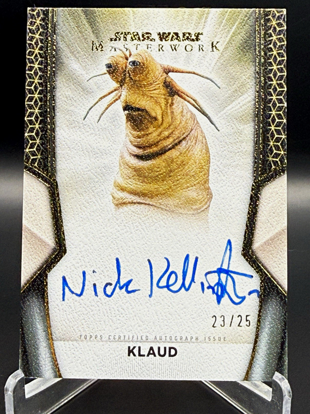 2025 Topps Star Wars Masterwork Klaud A-NK Nick Kellington Auto Canvass /25