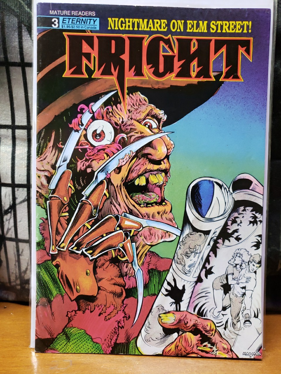 Fright #3 Nightmare On Elm Street 1st Cover Aap. Freddy Krueger Eternity 1988 VF
