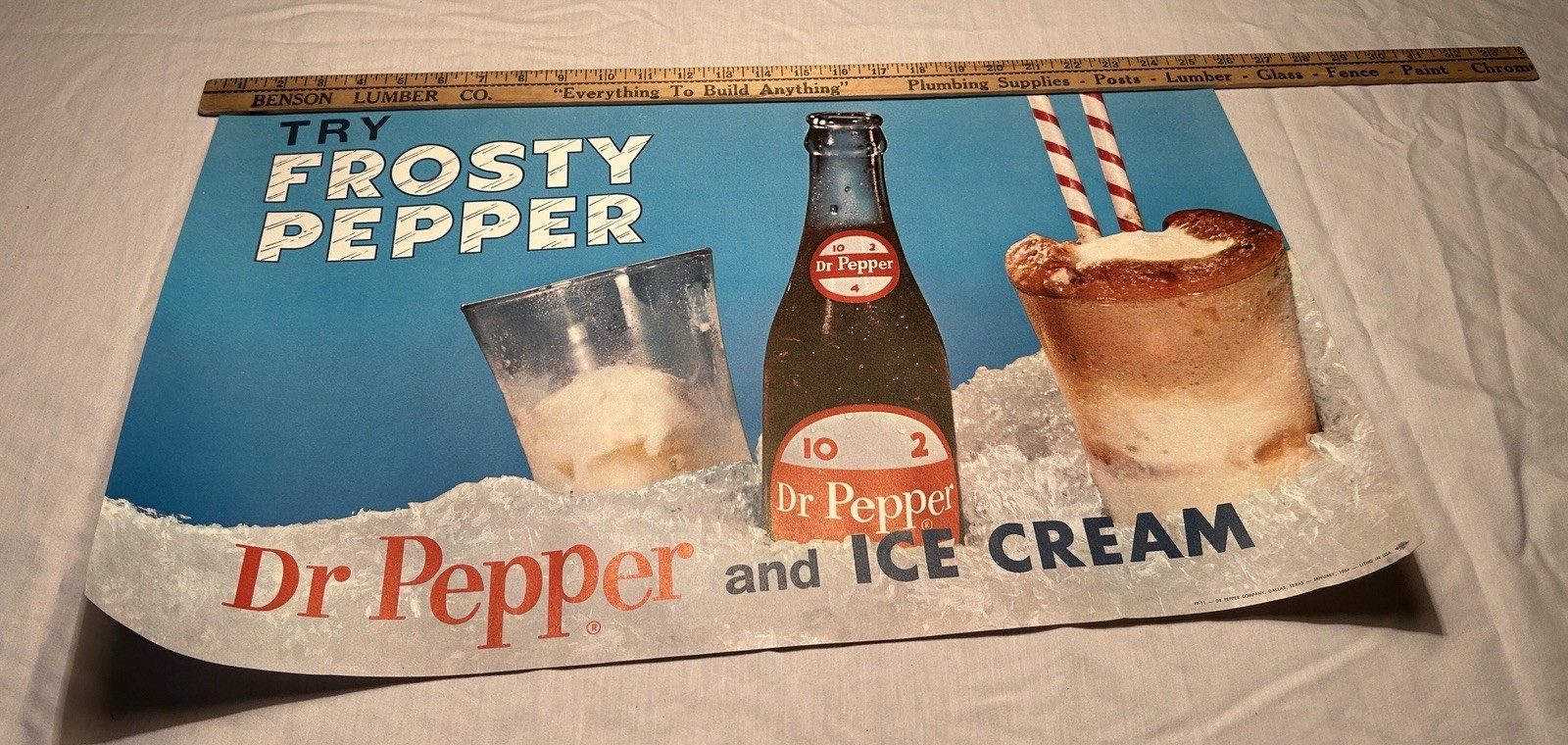 1964 DR PEPPER & ICE CREAM \