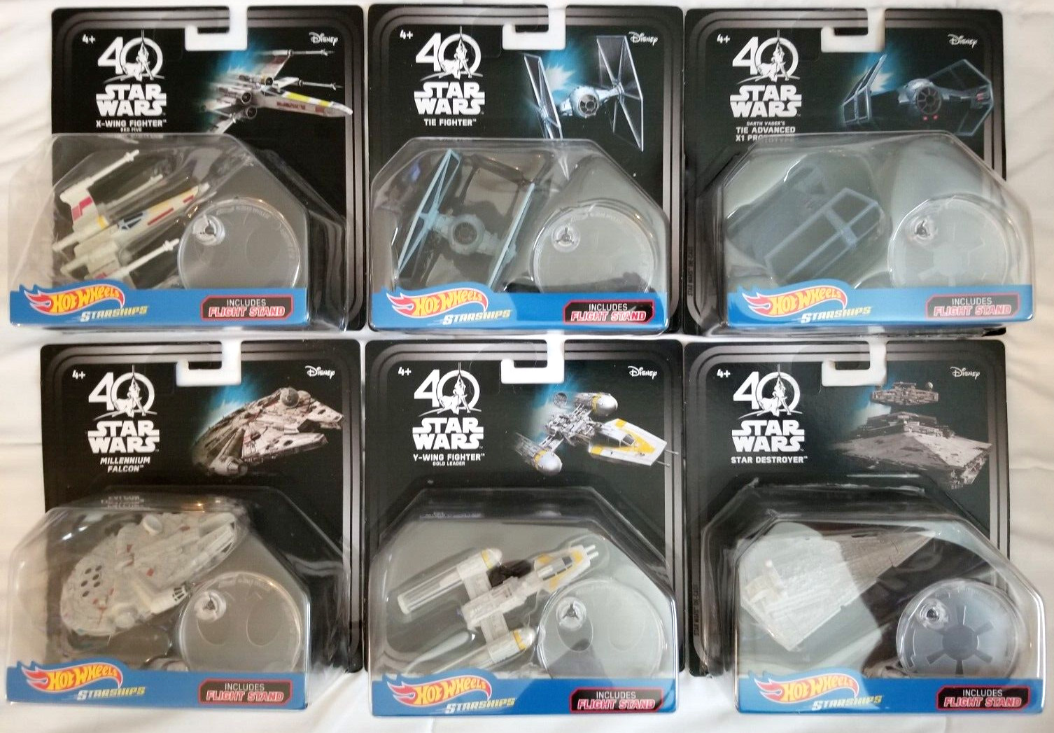 2X COMPLETE STAR WARS (6x STARSHIP) SETS 40th Anniversary Hot Wheels SEALED CASE