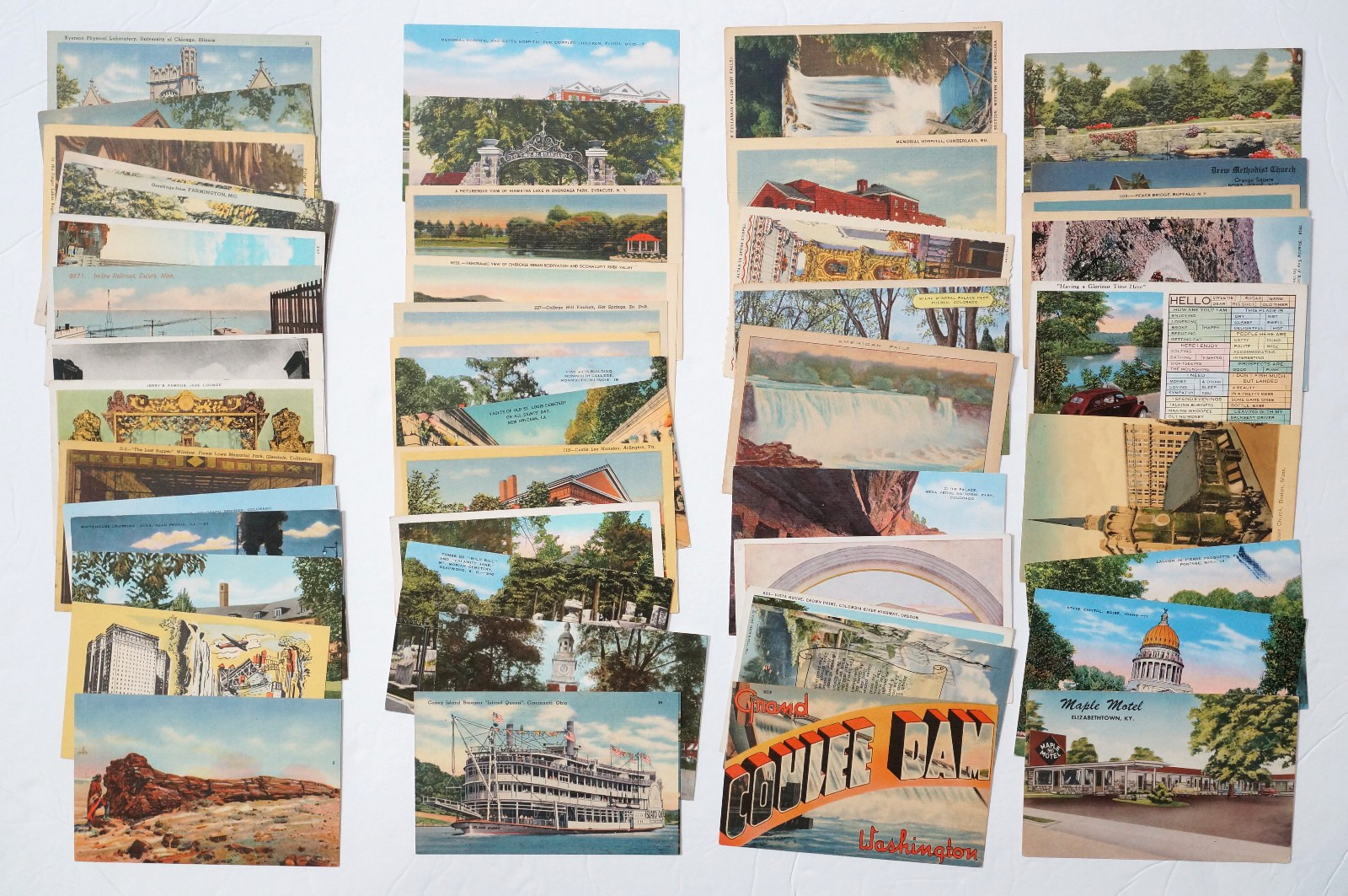 Vintage POSTCARDS Lot 50 Unused Standard Size USA Old Post Cards Views Unposted